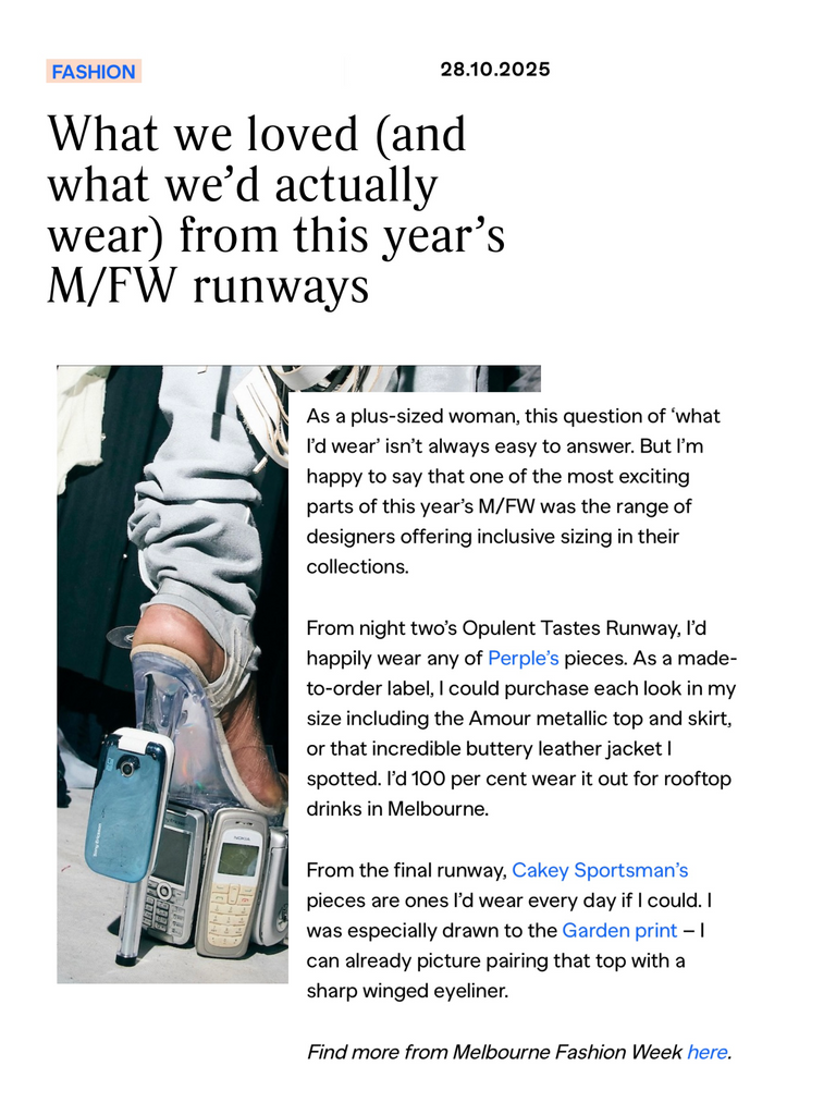 Fashion article discussing M/FW runways with a plus-sized woman's perspective.